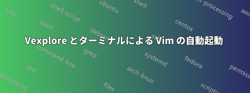 Vexplore とターミナルによる Vim の自動起動