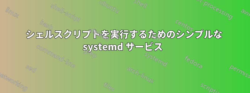 シェルスクリプトを実行するためのシンプルな systemd サービス 