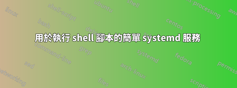 用於執行 shell 腳本的簡單 systemd 服務