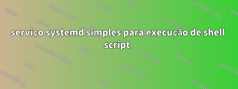 serviço systemd simples para execução de shell script 