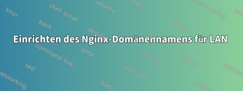 Einrichten des Nginx-Domänennamens für LAN