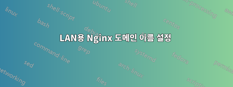 LAN용 Nginx 도메인 이름 설정