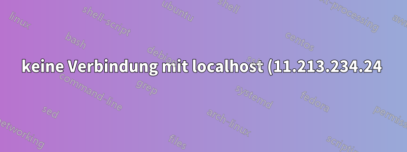 keine Verbindung mit localhost (11.213.234.24) auf Port 9200 von Vagrant aus möglich
