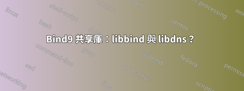 Bind9 共享庫：libbind 與 libdns？