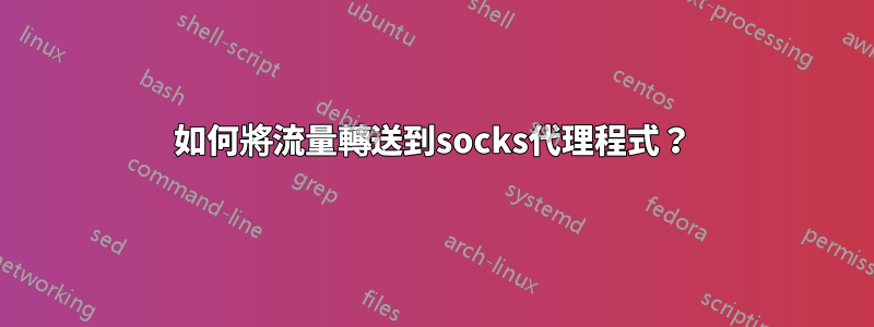 如何將流量轉送到socks代理程式？