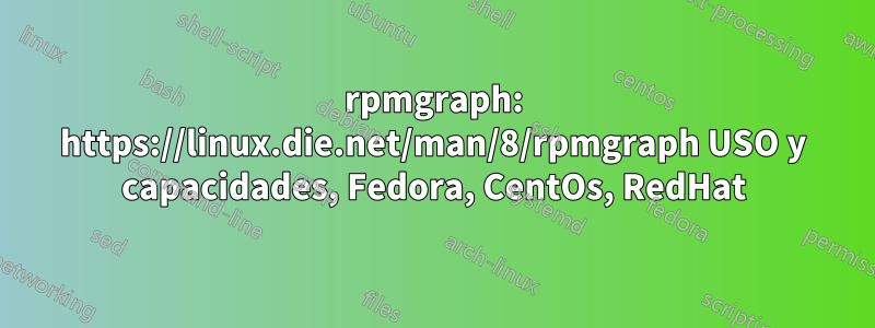 rpmgraph: https://linux.die.net/man/8/rpmgraph USO y capacidades, Fedora, CentOs, RedHat