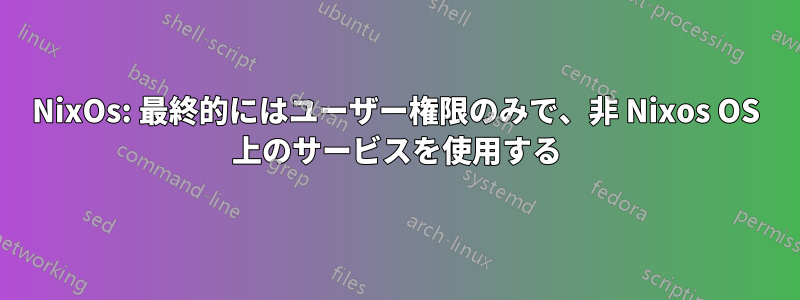 NixOs: 最終的にはユーザー権限のみで、非 Nixos OS 上のサービスを使用する