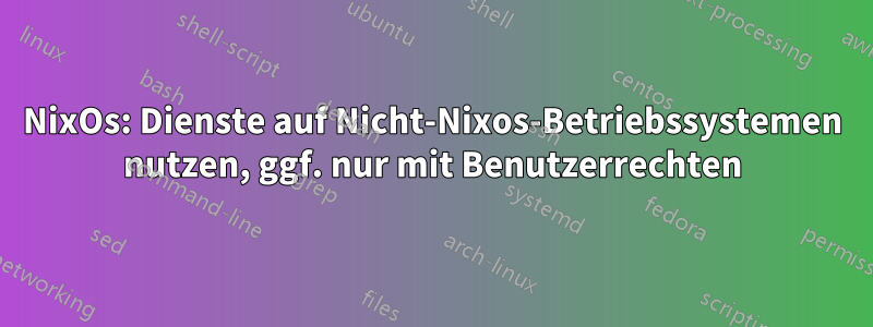 NixOs: Dienste auf Nicht-Nixos-Betriebssystemen nutzen, ggf. nur mit Benutzerrechten