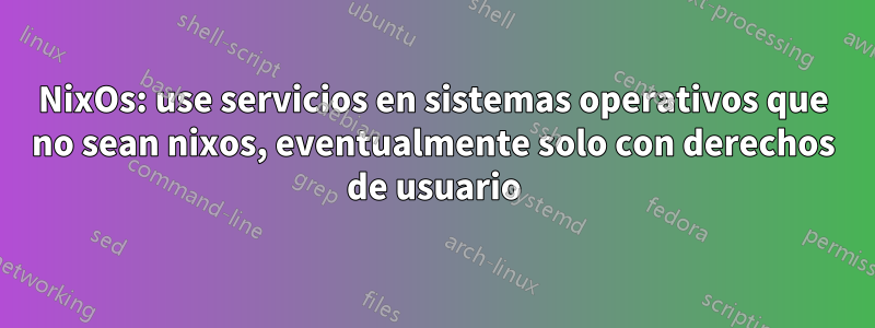 NixOs: use servicios en sistemas operativos que no sean nixos, eventualmente solo con derechos de usuario