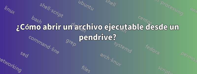 ¿Cómo abrir un archivo ejecutable desde un pendrive?