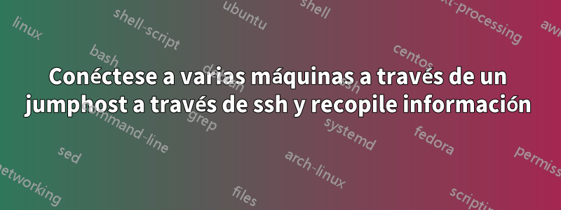 Conéctese a varias máquinas a través de un jumphost a través de ssh y recopile información