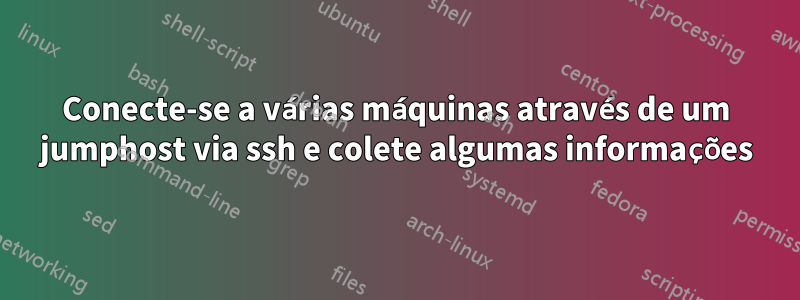 Conecte-se a várias máquinas através de um jumphost via ssh e colete algumas informações