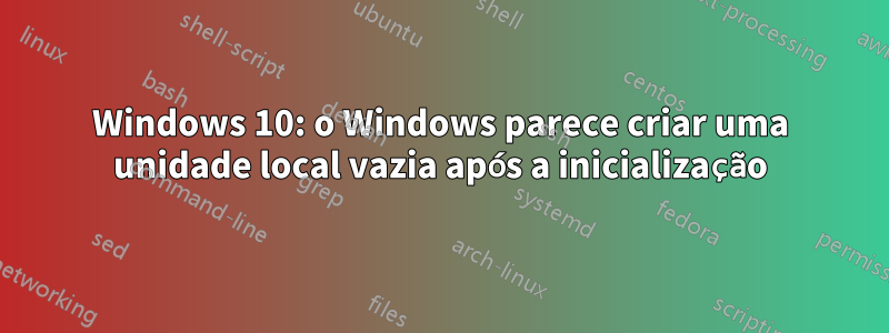 Windows 10: o Windows parece criar uma unidade local vazia após a inicialização
