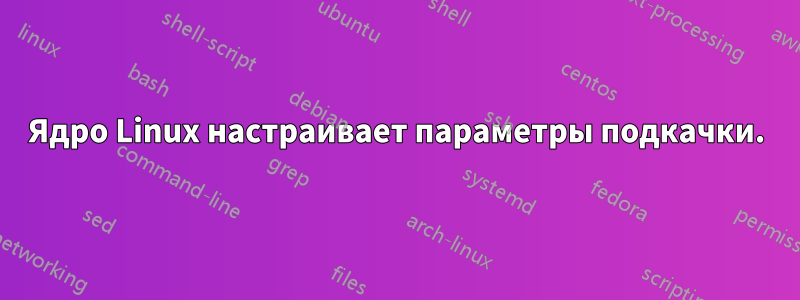 Ядро Linux настраивает параметры подкачки.