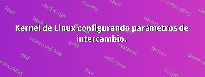 Kernel de Linux configurando parámetros de intercambio.
