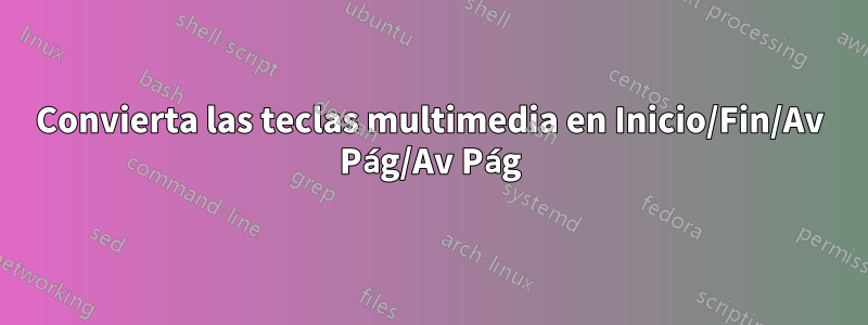 Convierta las teclas multimedia en Inicio/Fin/Av Pág/Av Pág