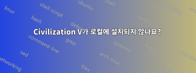 Civilization V가 로컬에 설치되지 않나요?