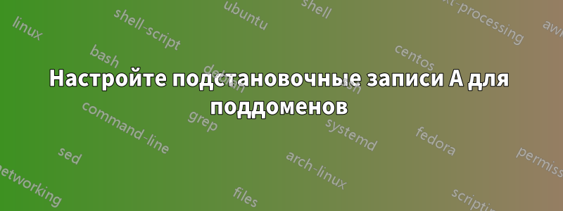 Настройте подстановочные записи A для поддоменов