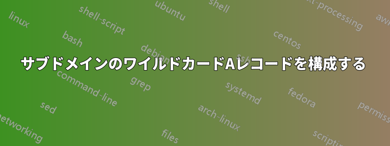 サブドメインのワイルドカードAレコードを構成する