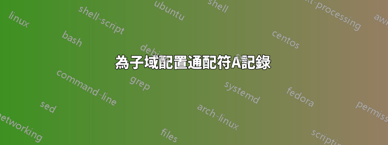 為子域配置通配符A記錄