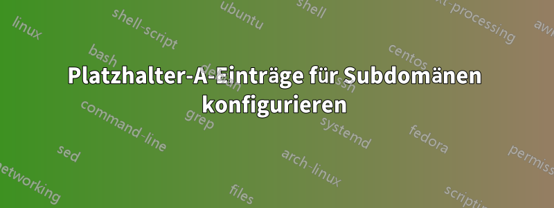 Platzhalter-A-Einträge für Subdomänen konfigurieren