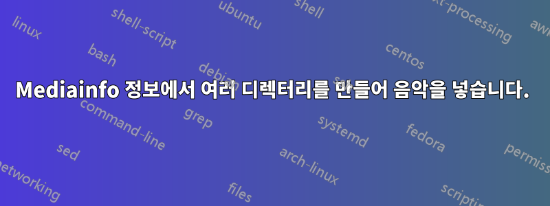 Mediainfo 정보에서 여러 디렉터리를 만들어 음악을 넣습니다.