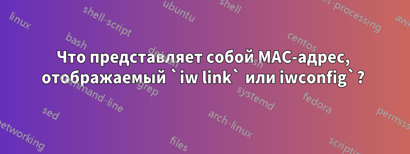 Что представляет собой MAC-адрес, отображаемый `iw link` или iwconfig`?