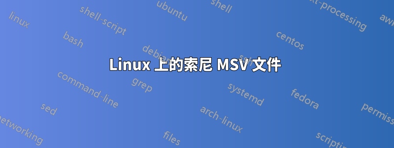 Linux 上的索尼 MSV 文件