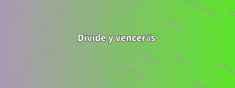 Divide y vencerás