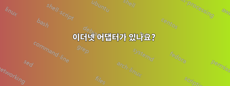 이더넷 어댑터가 있나요?