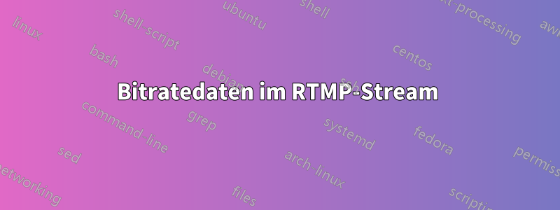 Bitratedaten im RTMP-Stream