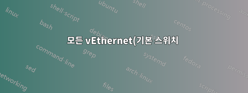 모든 vEthernet(기본 스위치)을 한 번에 제거하는 방법은 무엇입니까?