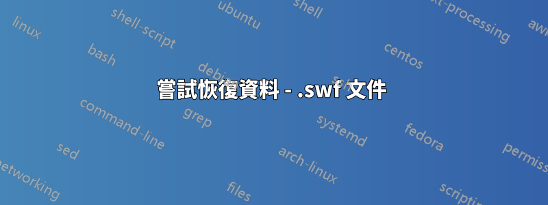 嘗試恢復資料 - .swf 文件