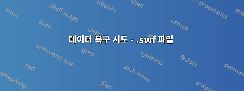 데이터 복구 시도 - .swf 파일