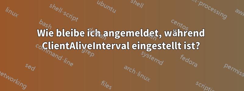 Wie bleibe ich angemeldet, während ClientAliveInterval eingestellt ist?