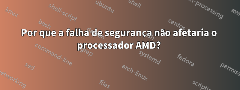 Por que a falha de segurança não afetaria o processador AMD?