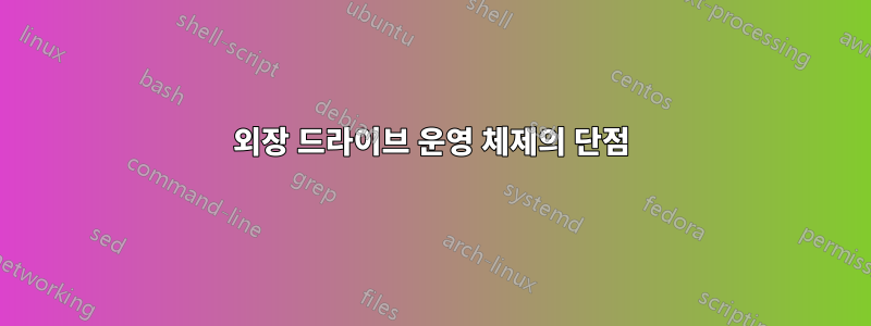 외장 드라이브 운영 체제의 단점