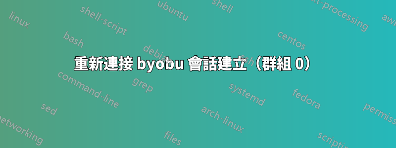 重新連接 byobu 會話建立（群組 0）