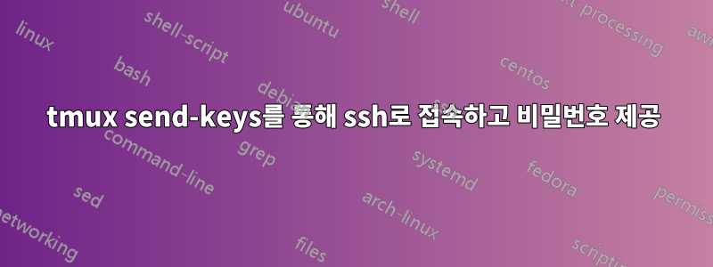 tmux send-keys를 통해 ssh로 접속하고 비밀번호 제공