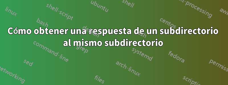 Cómo obtener una respuesta de un subdirectorio al mismo subdirectorio