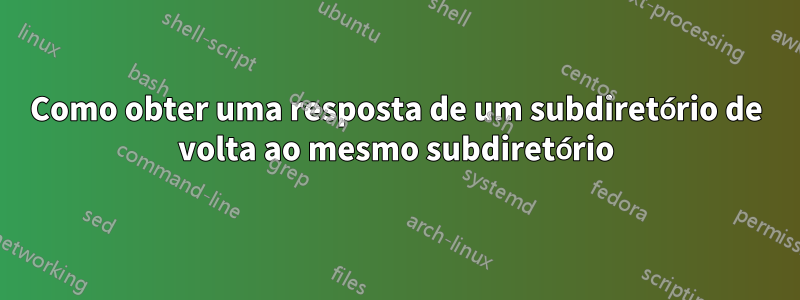 Como obter uma resposta de um subdiretório de volta ao mesmo subdiretório