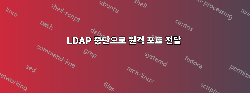 LDAP 중단으로 원격 포트 전달