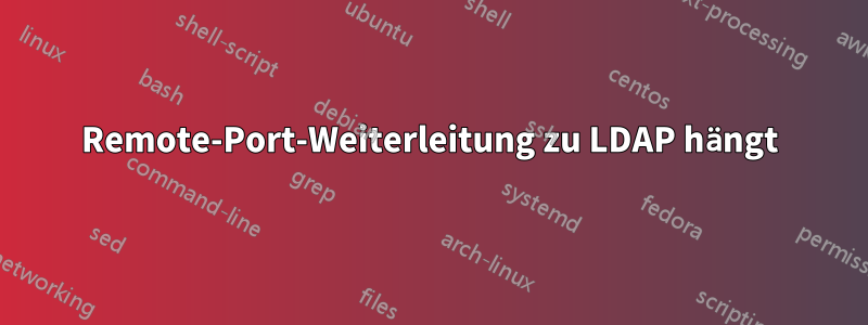 Remote-Port-Weiterleitung zu LDAP hängt