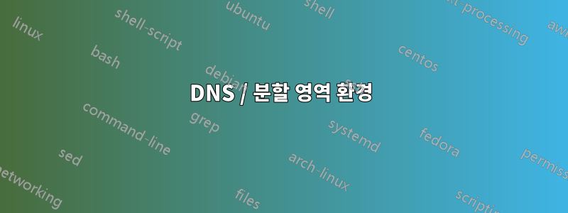 DNS / 분할 영역 환경