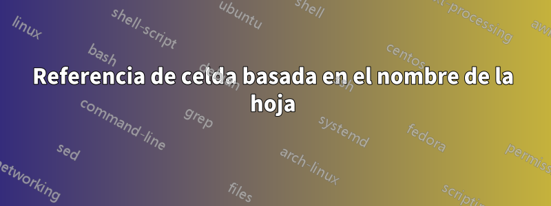 Referencia de celda basada en el nombre de la hoja