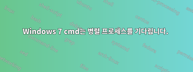 Windows 7 cmd는 병렬 프로세스를 기다립니다.