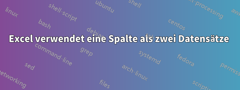 Excel verwendet eine Spalte als zwei Datensätze