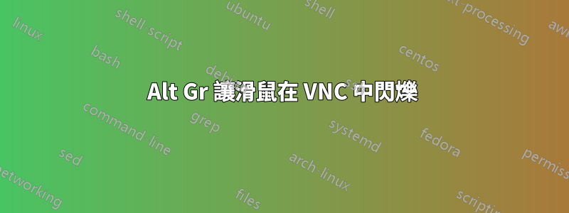 Alt Gr 讓滑鼠在 VNC 中閃爍