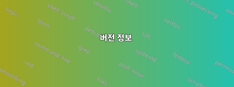 버전 정보