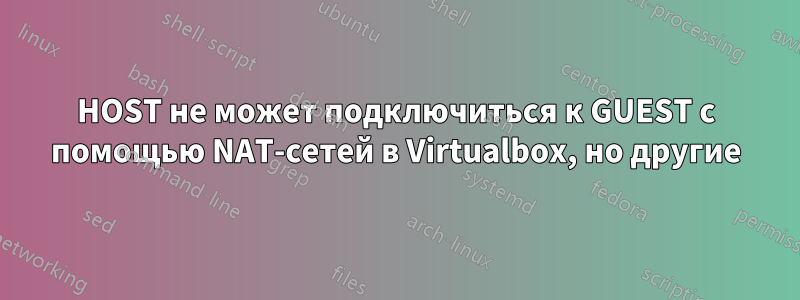 HOST не может подключиться к GUEST с помощью NAT-сетей в Virtualbox, но другие